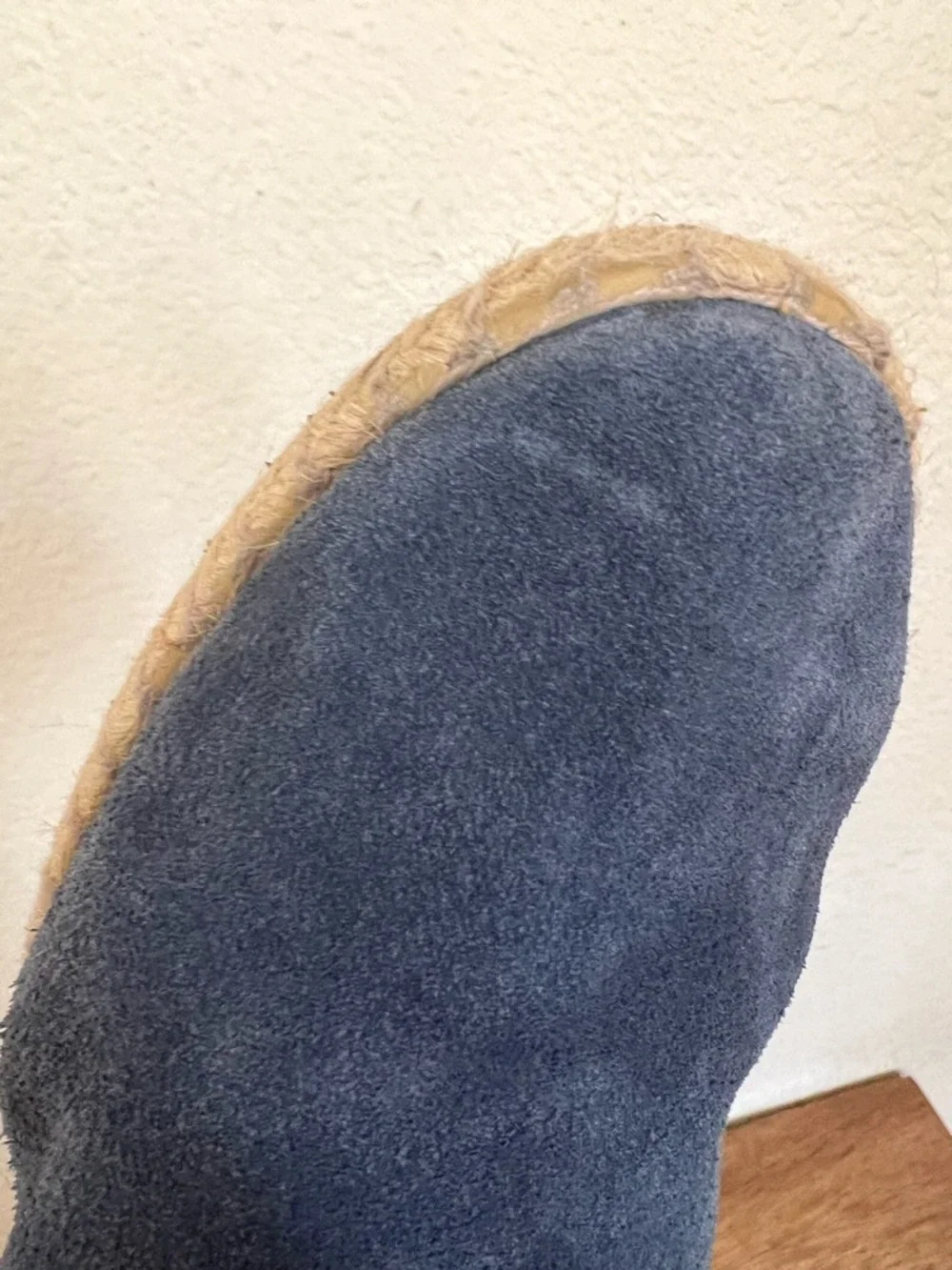 Miz Mooz Celestine Espadrille Flats Sz 40 Blue Suede Leather Shoes